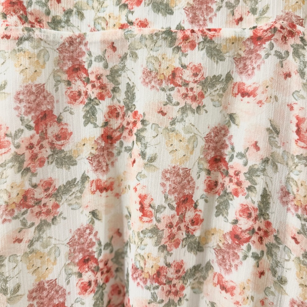 Lush Cream Long Sleeve Dress with Floral Design - Picture 8 of 9